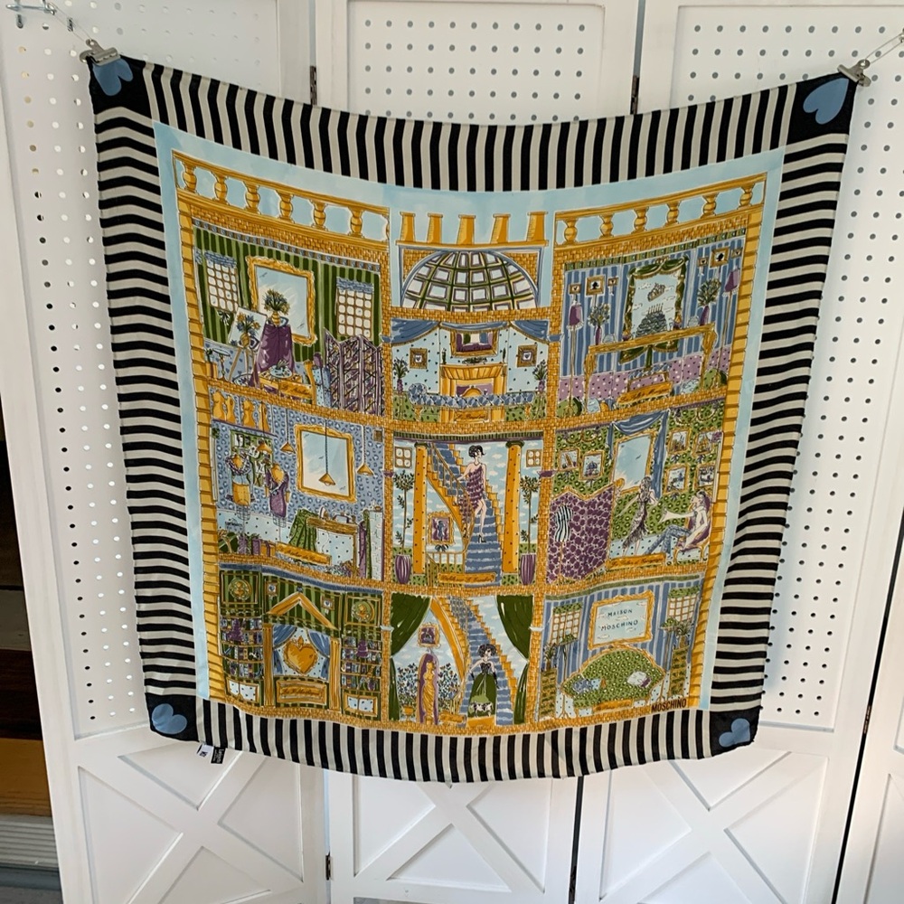 Moschino Larioseta Como Silk Scarf